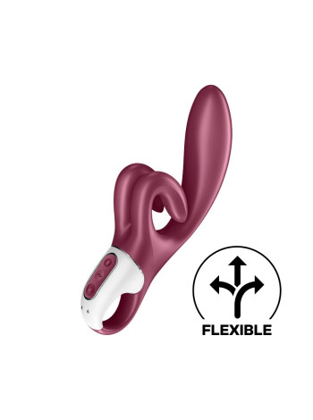 Вибромассажёр-кролик Touch me красный SATISFYER, c вибрацией, длина 22.00 см
