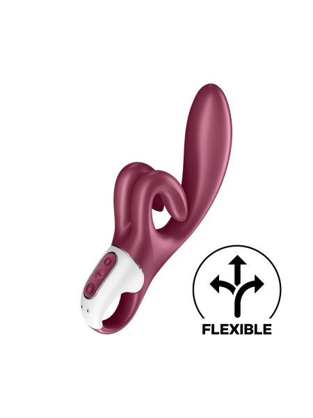 Вибромассажёр-кролик Touch me красный SATISFYER, c вибрацией, длина 22.00 см