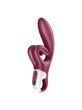 Вибромассажёр-кролик Touch me красный SATISFYER, c вибрацией, длина 22.00 см