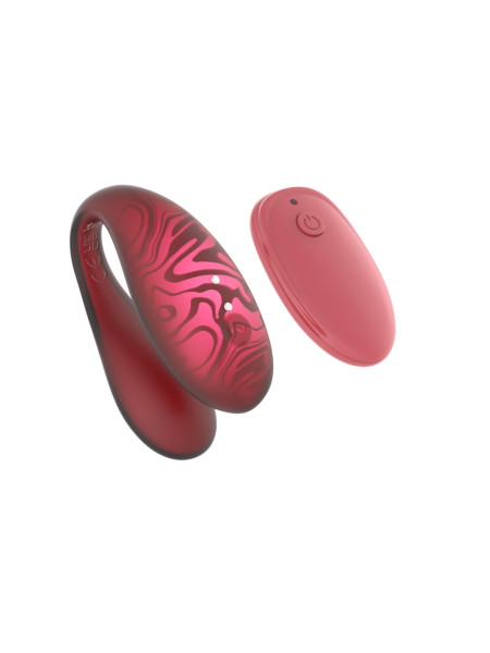 Парный вибромассажер TWIN+, Red с управлением через приложение.