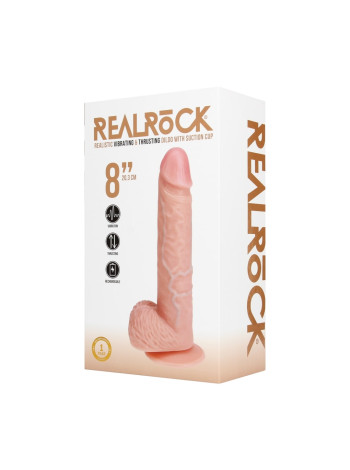 Фаллоимитатор с функцией вибрации и пенетрации - 8" / 20,5 cm - Flesh