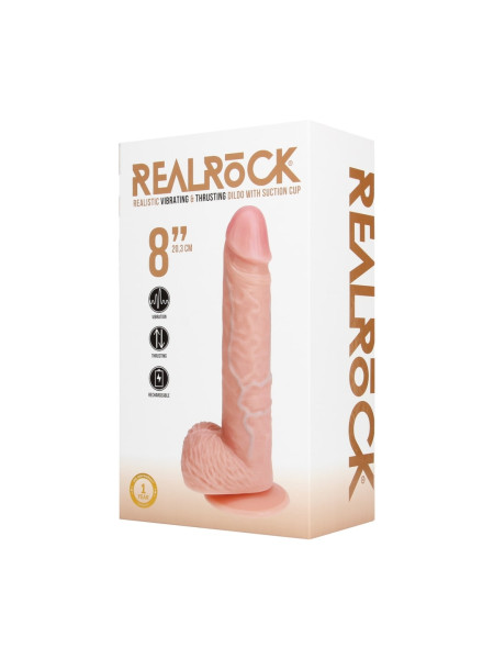 Фаллоимитатор с функцией вибрации и пенетрации - 8" / 20,5 cm - Flesh