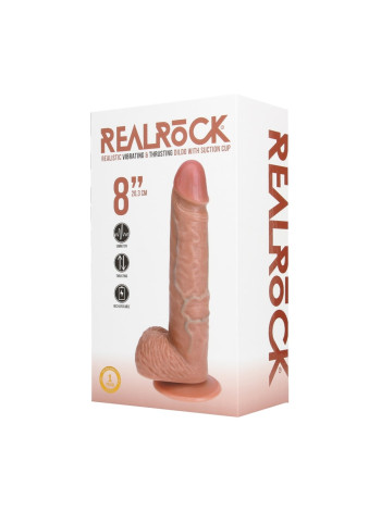 Фаллоимитатор с функцией вибрации и пенетрации - 8" / 20,5 cm - Flesh