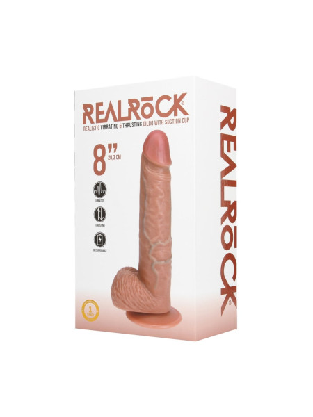 Фаллоимитатор с функцией вибрации и пенетрации - 8" / 20,5 cm - Flesh