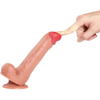 Реалистичный фаллоимитатор с функцией пенетрации и вибрации с дистанционным управлением
