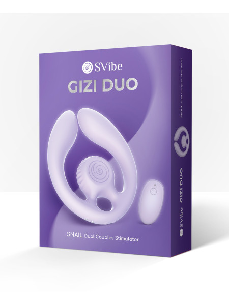 Парный вибромассажер SVibe Snail GIZI Duo, лиловый