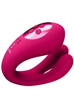 Вибромассажер Yoko тройного действие с функцией пульсации (розовый)