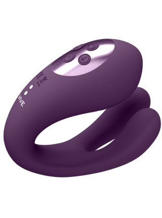 Вибромассажер Yoko тройного действие с функцией пульсации(фиолетовый)
