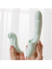 Вибратор с возвратно-поступательными движениями и вакуумом BeYourLover Fatima, мятный