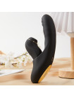 Вибратор с возвратно-поступательными движениями, вакуумом и приложением BeYourLover Fatima, черный