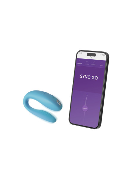 Вибромассажер для пар We-Vibe Sync Go (голубой) приложение We-Connect