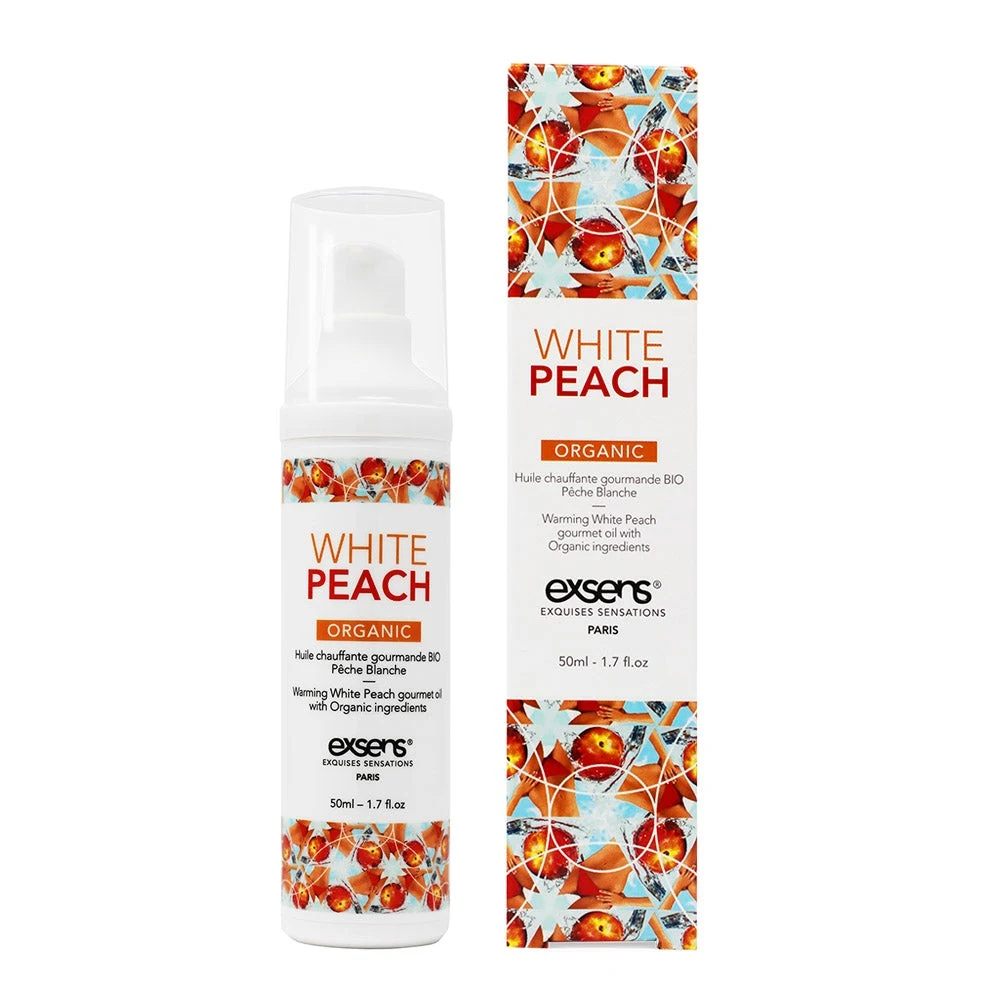 Разогревающее массажное масло Gourmet с органическими ингредиентами WHITE PEACH ORGANIC (Белый персик)