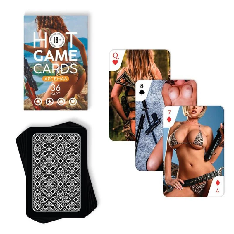 ИГРАЛЬНЫЕ КАРТЫ HOT GAME CARDS АРСЕНАЛ, 36 карт, 18+, артикул 7354589