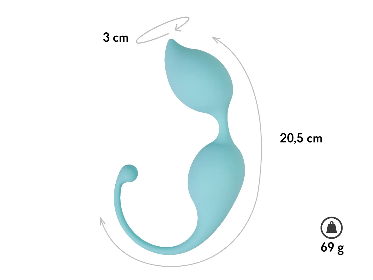 Вагинальные шарики Lota, цвет аквамарин  (LYRA) (One Size)