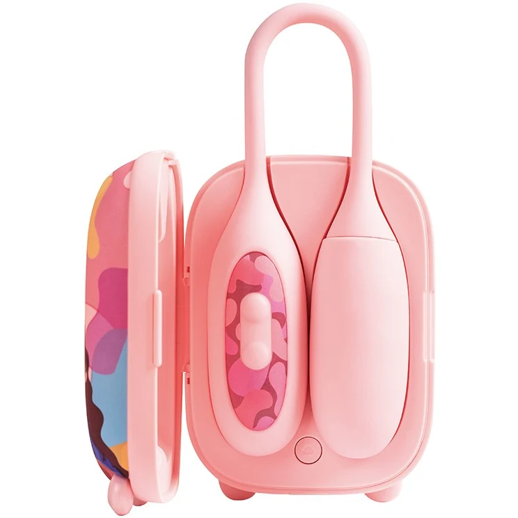 Вибратор 2в1 BeYourLover Magic Suitcase с бесконтактным клиторальным стимулятором, розовый