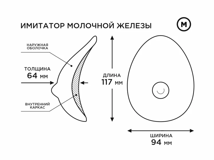 Парапротез молочной железы средний Neoskin
