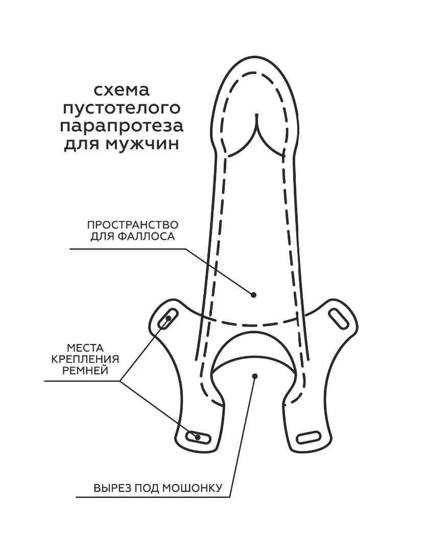 Мужской пояс с пустотелым фаллоимитптором в коробке
