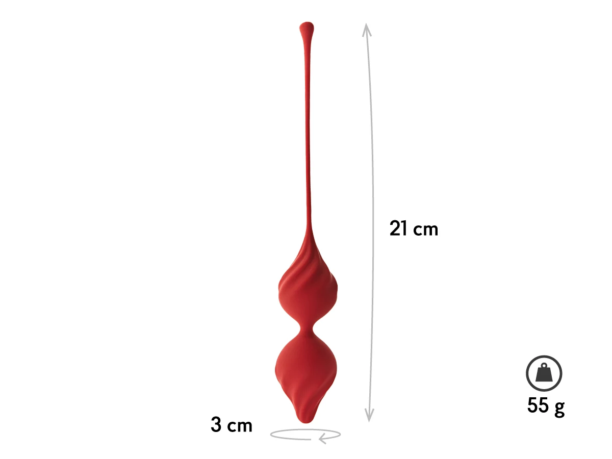 Вагинальные шарики Alcor, цвет бордовый (LYRA) (One Size)