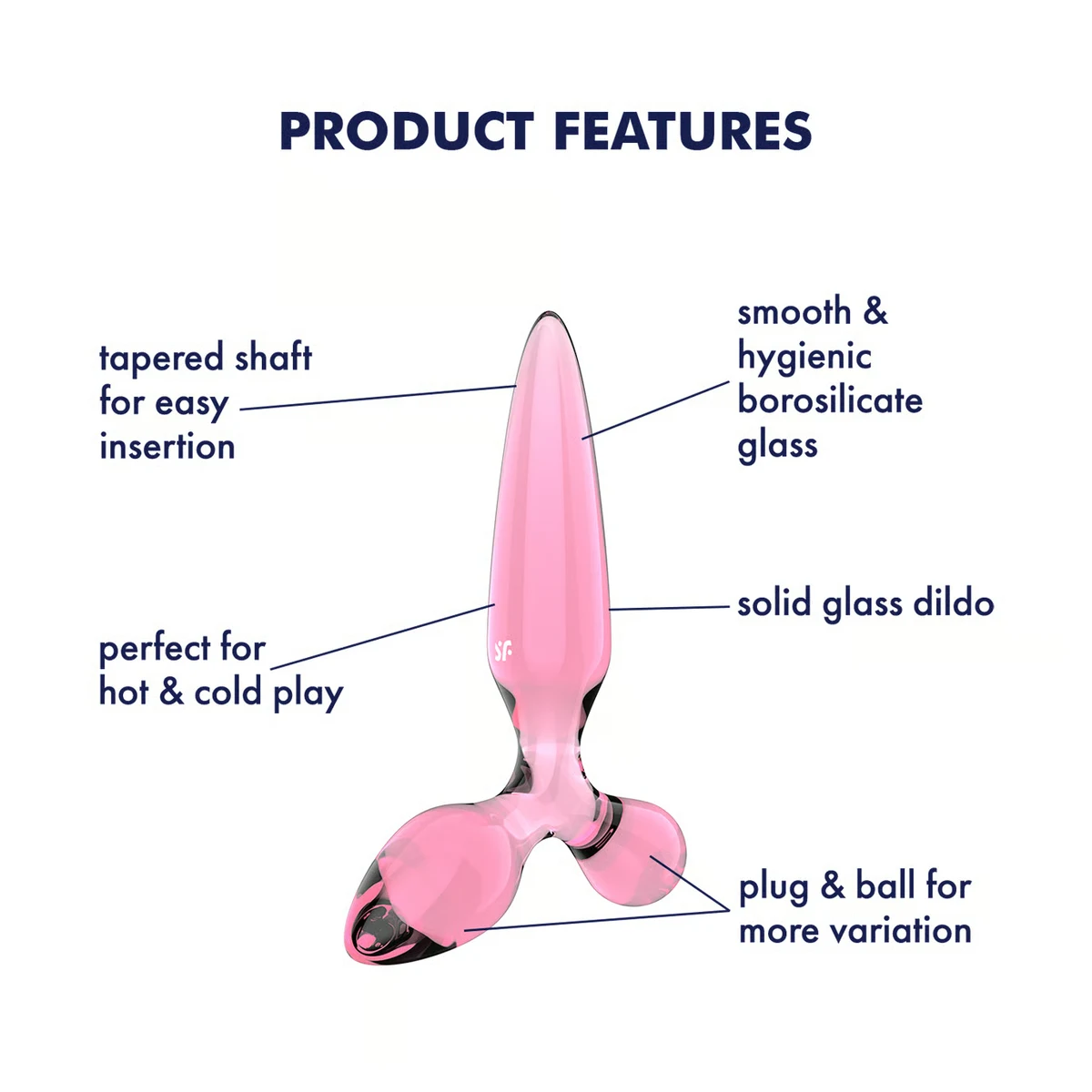Фаллоимитатор Satisfyer Triple Crystal 2, розовый