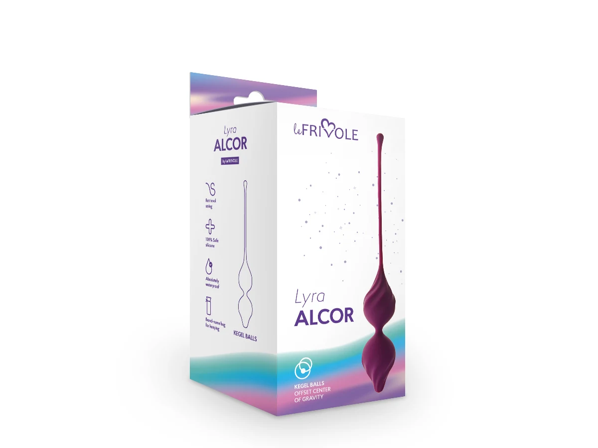 Вагинальные шарики Alcor, цвет cливовый (LYRA) (One Size)