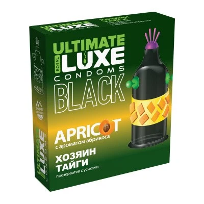 Презерватив Luxe Black Ultimate Хозяин Тайги, абрикос, 1 шт.