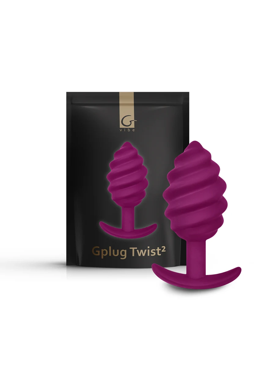 Витая анальная пробка для ношения Gplug Twist 2, 10.5х3.9 см