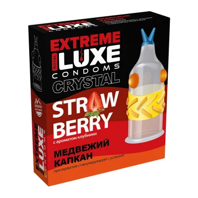 Презерватив Luxe Extreme Медвежий Капкан, клубника, 1 шт.