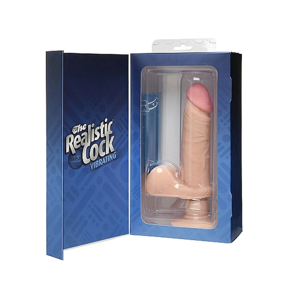 Вибромассажер-реалистик на присоске The Realistic Cock ULTRASKYN Vibrating 6”- 21,6 см.