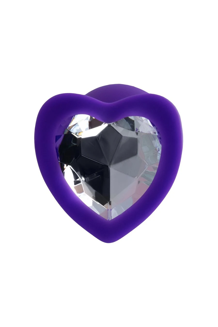 Анальная втулка ToDo by Toyfa Diamond Heart, силикон, фиолетовый, 7 см, Ø 2,8 см