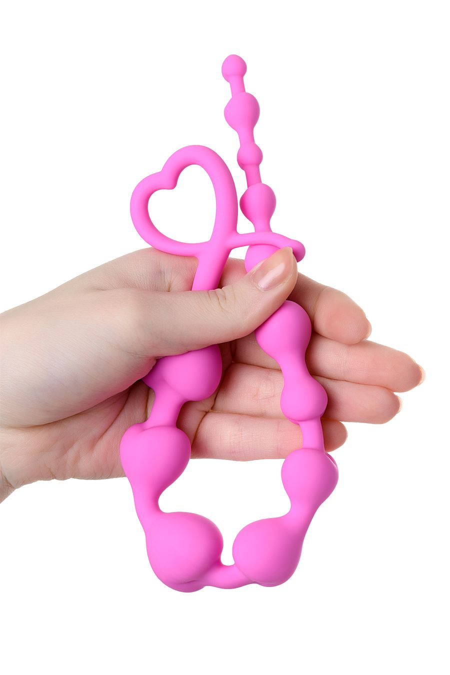 Анальная цепочка ToDo by Toyfa Long Sweety, силикон, розовый, 34 см, Ø 2,7 см
