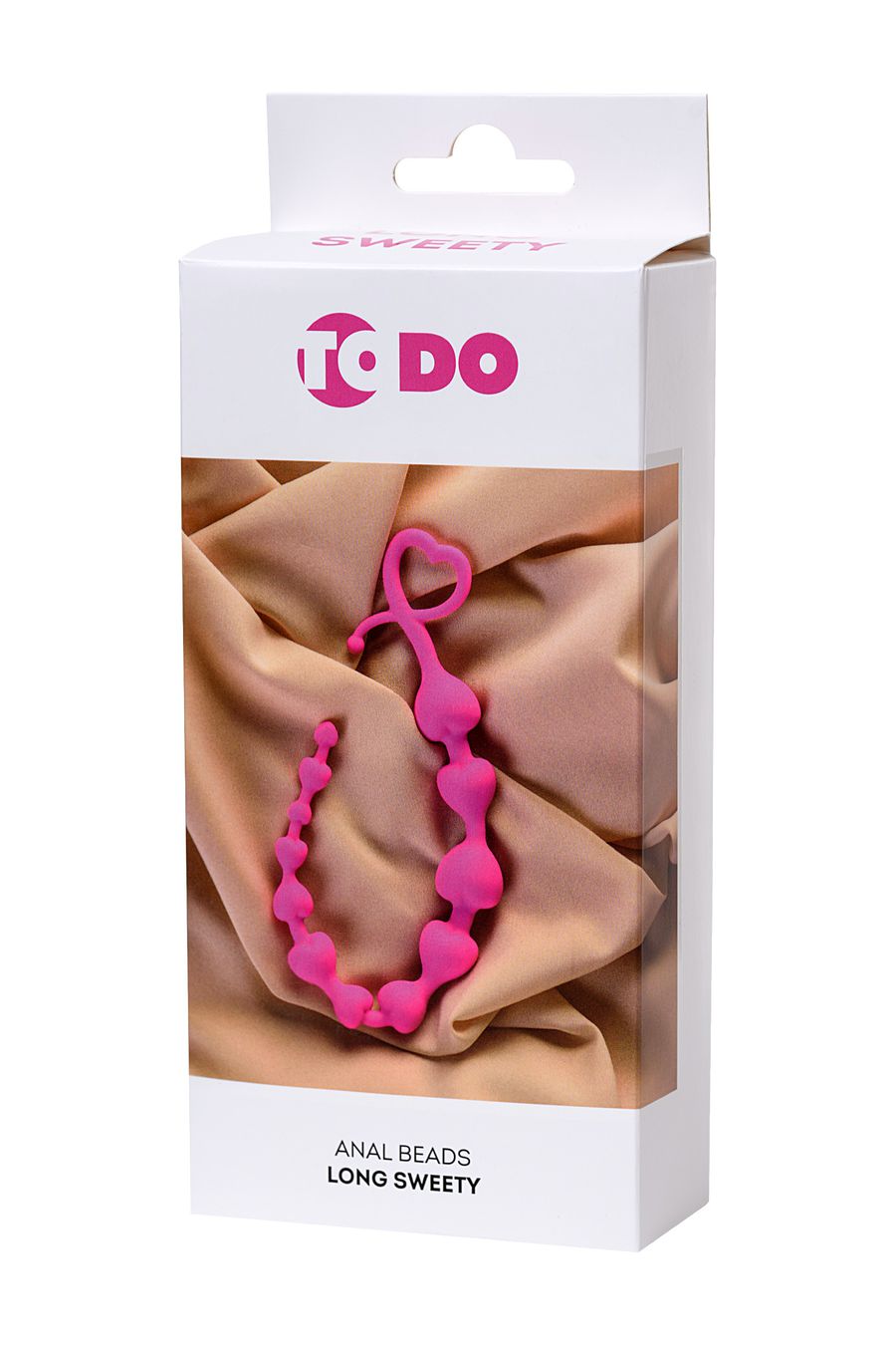 Анальная цепочка ToDo by Toyfa Long Sweety, силикон, розовый, 34 см, Ø 2,7 см