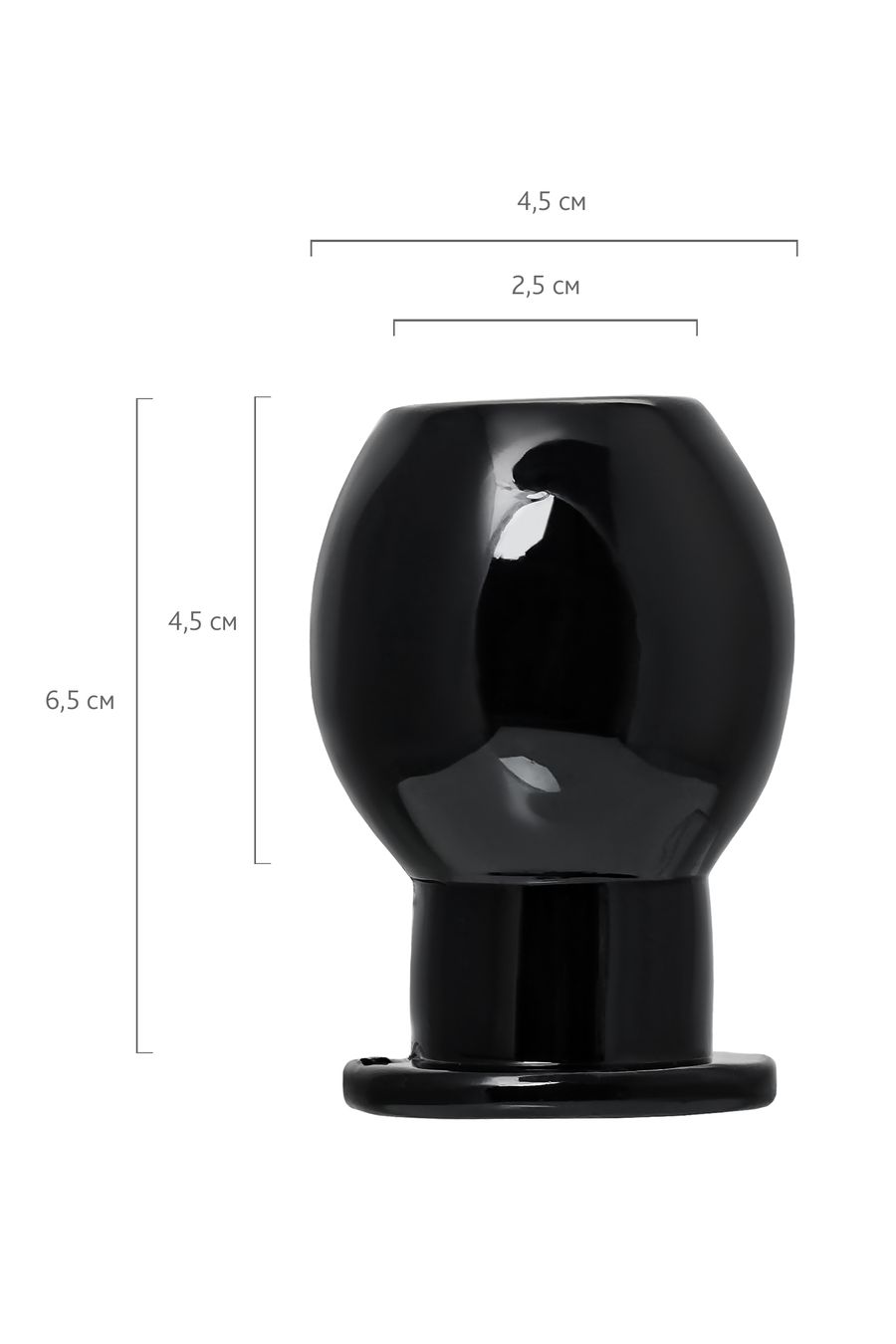Анальная втулка TOYFA Basic M, TPE, чёрный, 6,5 см