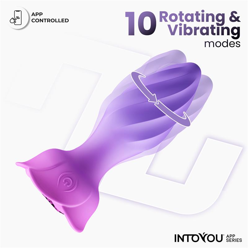 Интерактивная анальная вибропробка с вращением Moxy IntoYou, c вибрацией, длина 11.50 см, диаметр 3.50 см