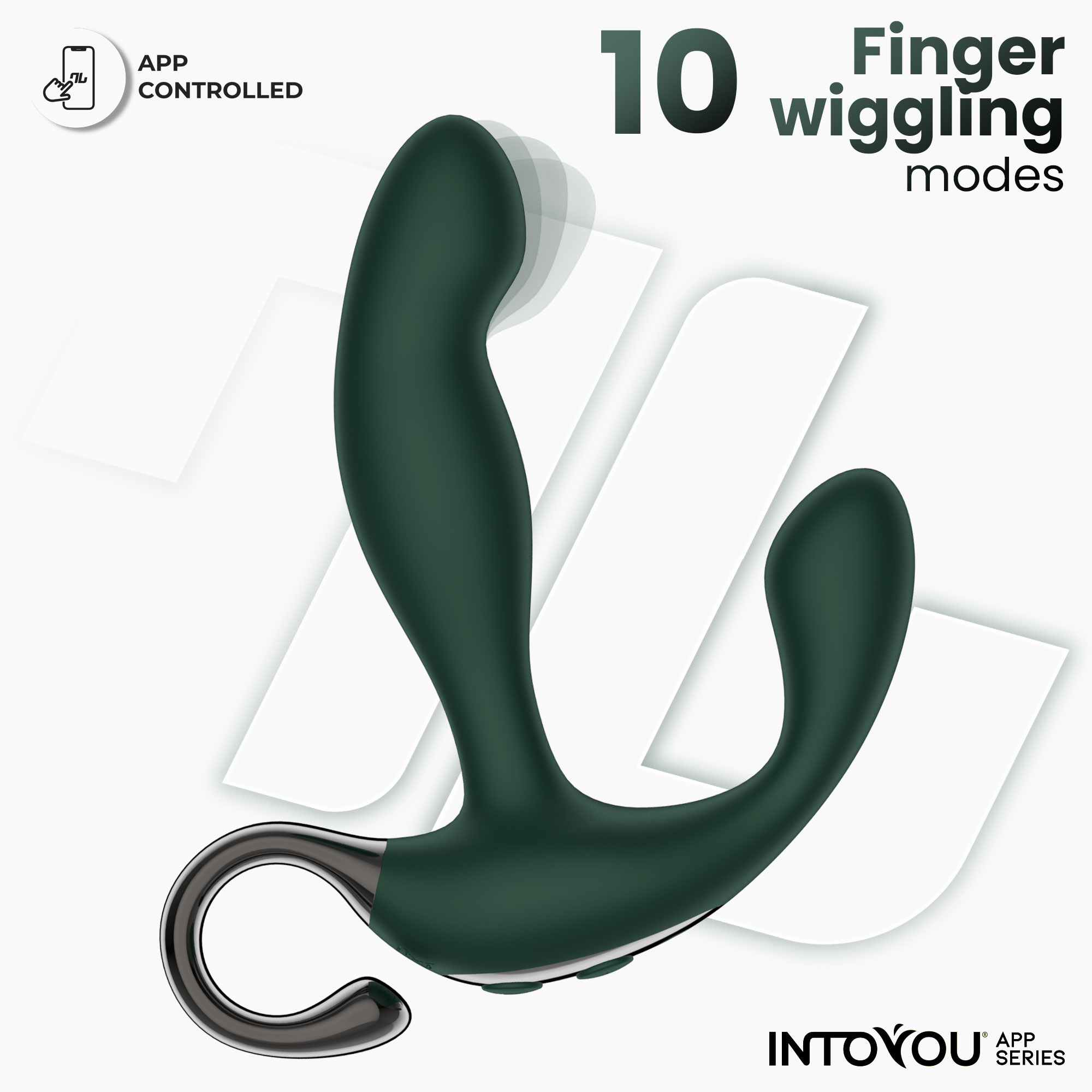 Вибромассажёр простаты Greeny IntoYou, c вибрацией, длина 12.80 см, диаметр 2.50 см