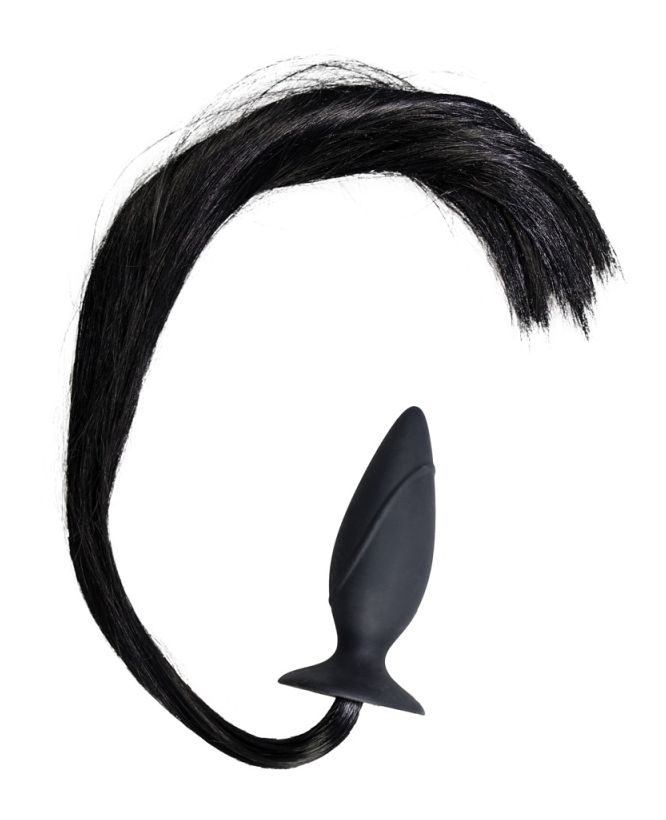 Анальная пробка с черным хвостом You2Toys HORNY Pony Plug ORION, длина 62.50 см, диаметр 2.00 см