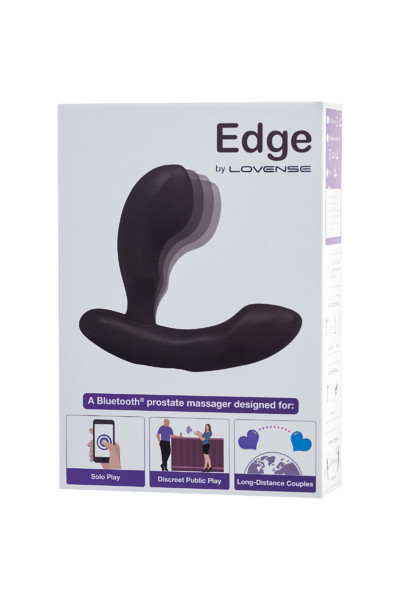 Стимулятор простаты Lovense Edge,силикон, черный, 11,4 см ПОД ЗАКАЗ!