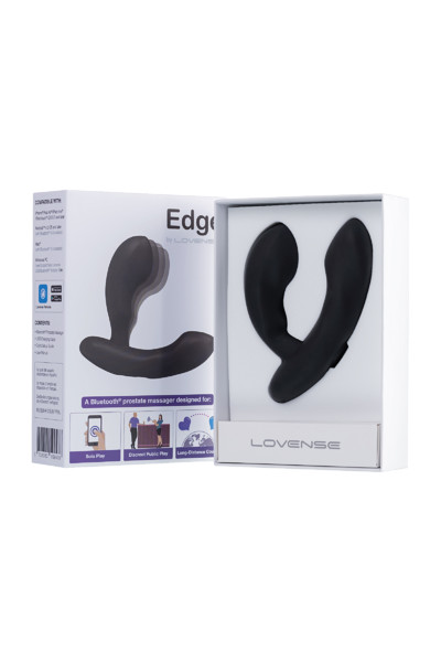 Стимулятор простаты Lovense Edge,силикон, черный, 11,4 см ПОД ЗАКАЗ!