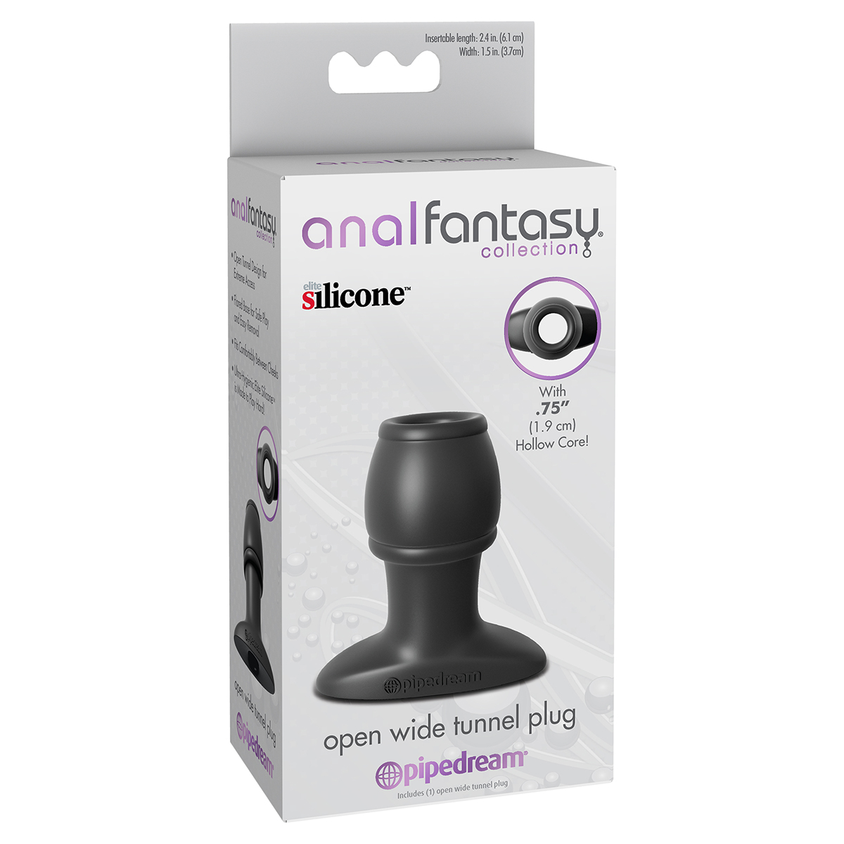 Анальная пробка с тоннелем Anal Fantasy Collection Open Wide Tunnel Plug Pipedream, длина 7.20см, диаметр 3.80см