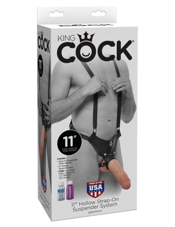 Страпон система с насадкой фаллосом 11 Hollow Strap-On Suspender System Pipedream, длина 27.94 см, диаметр 5.60 см