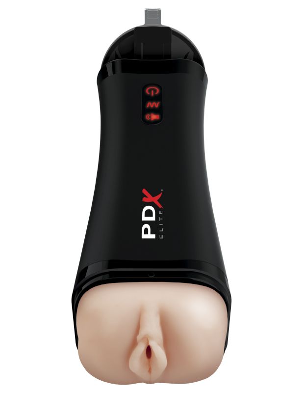 Вибромастурбатор вагина с голосовым откликом PDX Elite Talk Back Super Stroker Pipedream, c вибрацией, длина 22.80 см, диаметр 5.70 см