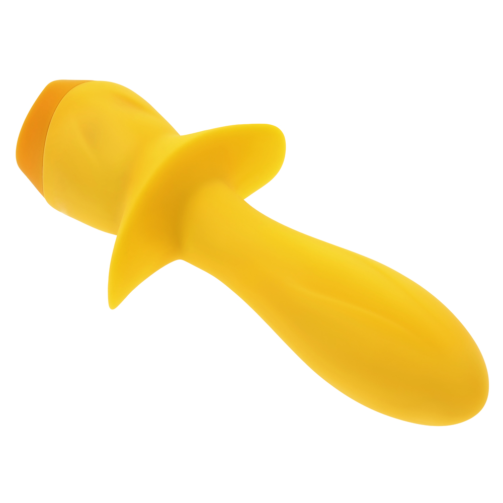 Анальная вибропробка Mellow Yellow Evolved, c вибрацией, длина 13.49 см, диаметр 3.05 см