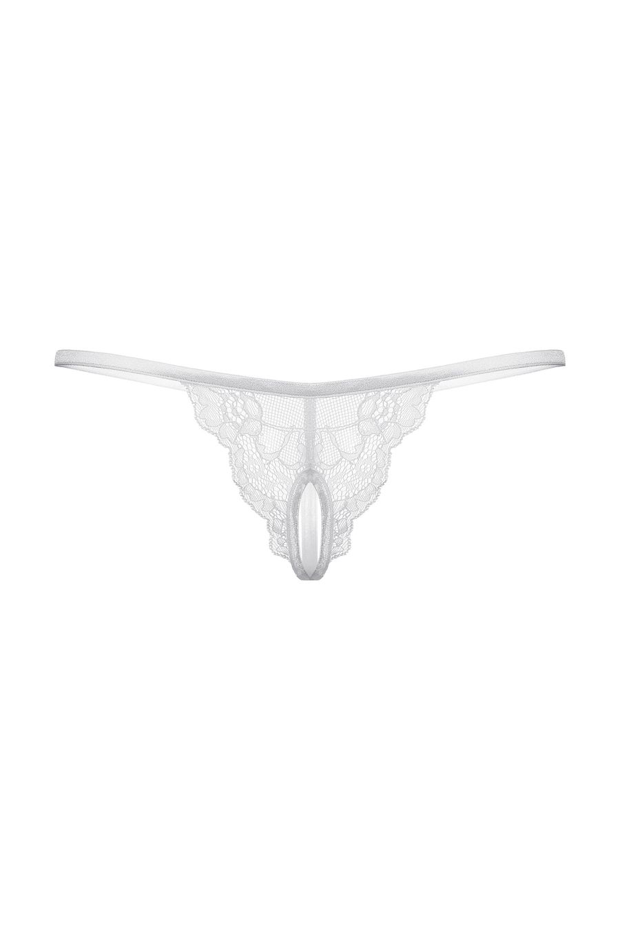 Стринги кружевные открытые SoftLine Collection, белый, S/L
