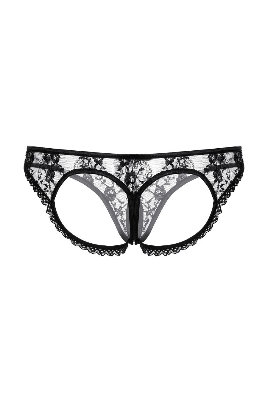 Трусики с открытыми ягодицами и вырезом SoftLine Collection, черный, M\L
