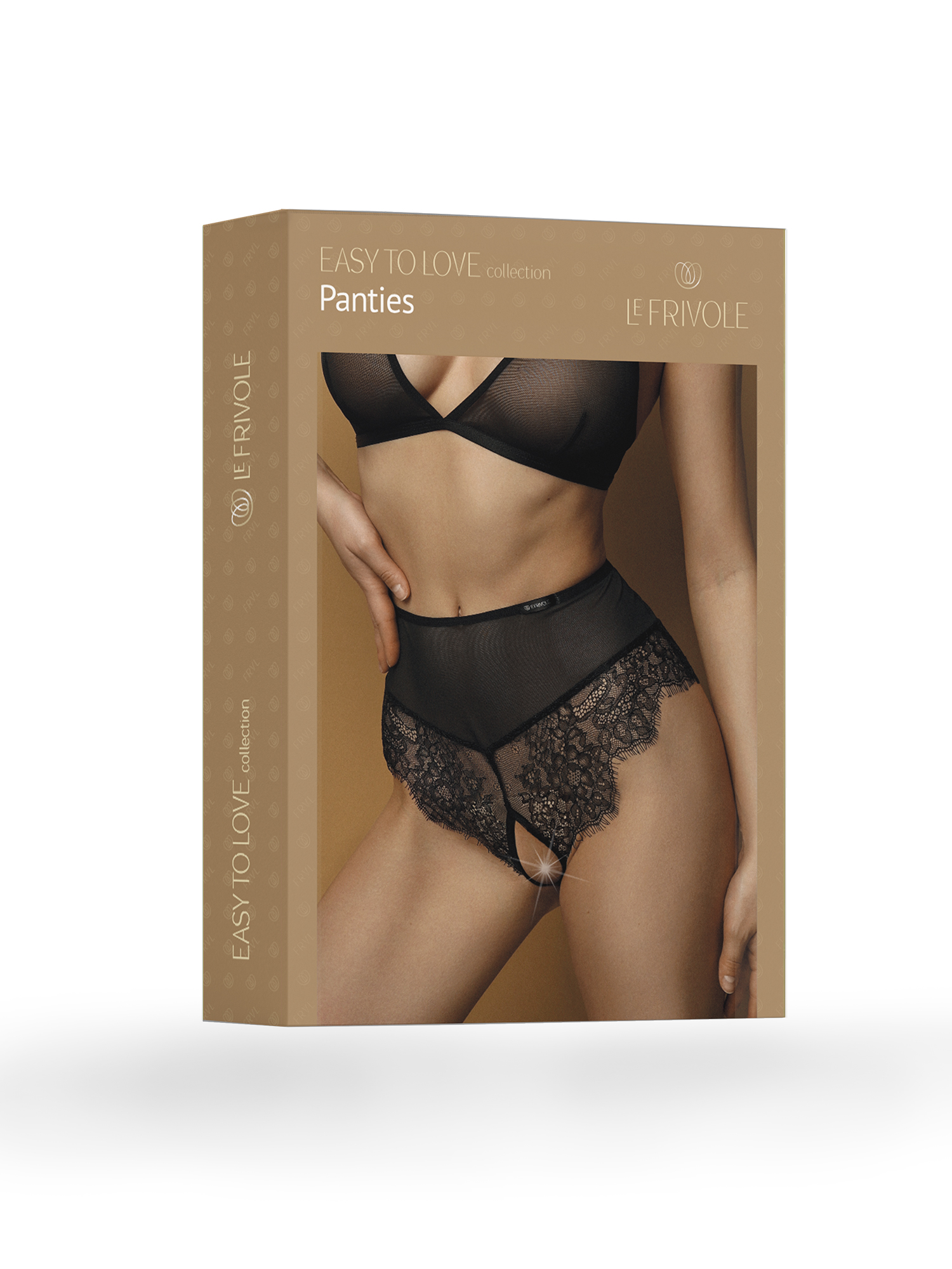 Высокие трусики с кружевом шантильи и пикантными вырезами (Easy to love) S/M (42-44)