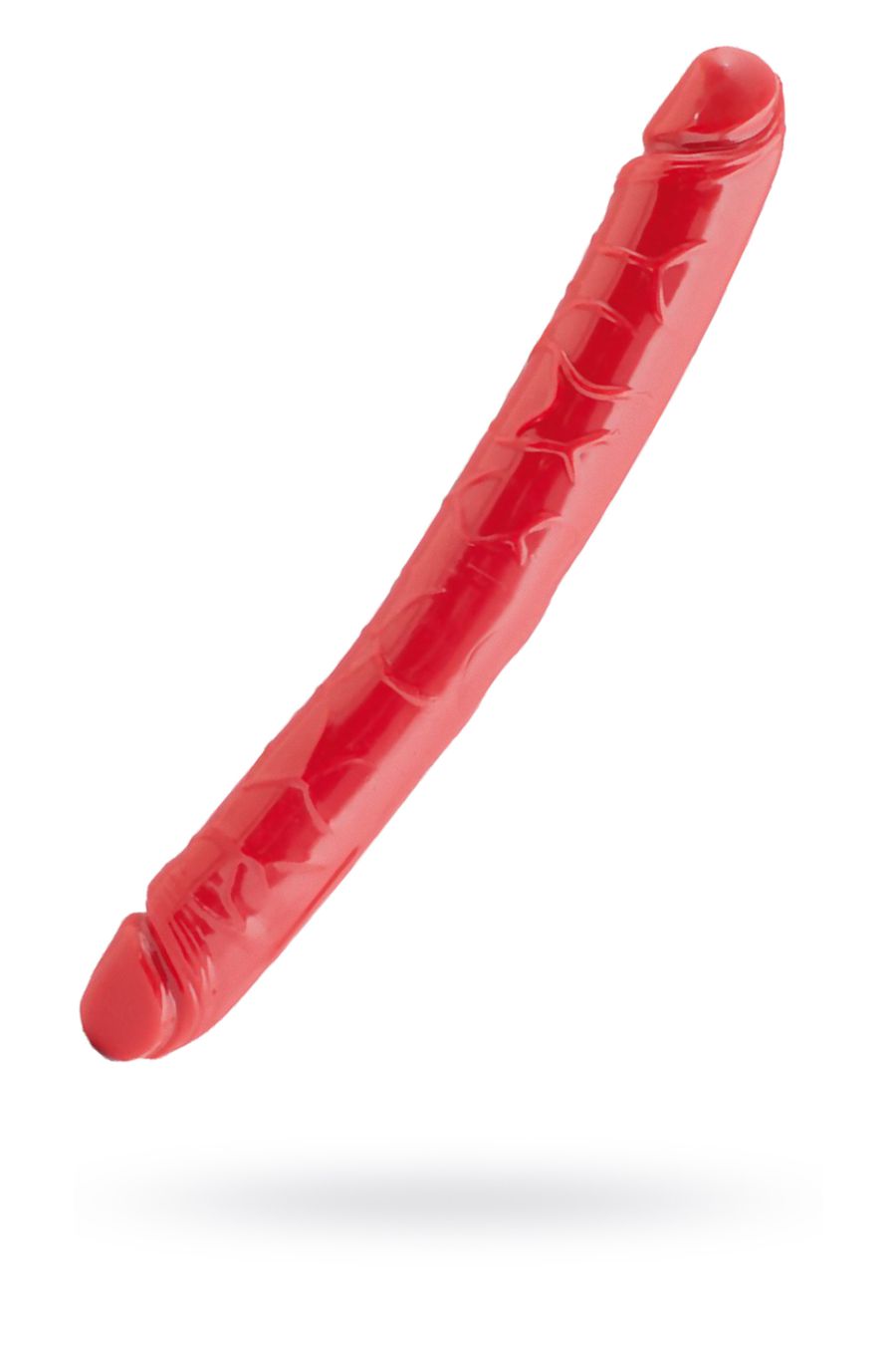 Двусторонний фаллоимитатор Black&amp;Red by TOYFA, ПВХ, красный, 31 см
