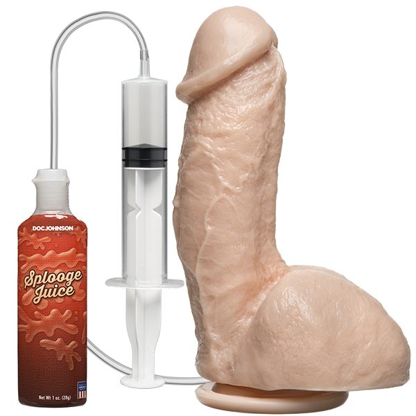 Фаллоимитатор с семяизвержением The Amazing Squirting Realistic® Cock - White Doc Johnson, длина 17.27 см, диаметр 5.05 см