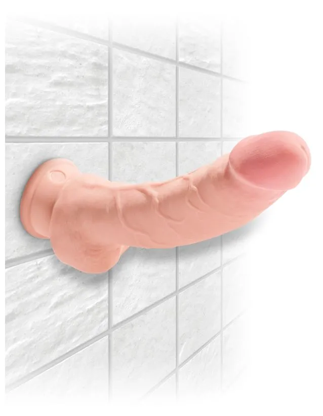 Фаллоимитатор на присоске King Cock Plus 8 Triple Density Fat Cock with Balls Pipedream, длина 24.10 см, диаметр 4.80 см