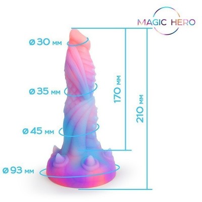 ФАЛЛОИМИТАТОР L 210 мм D 46 мм, светится в темноте
