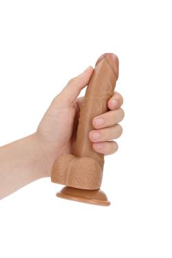 Фалоимитатор Curved Realistic Dildo Balls Suction Cup - 7''/ 18 cm