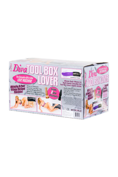 СЕКС-ЧЕМОДАН DIVA TOOL BOX, С ДВУМЯ СМЕННЫМИ НАСАДКАМИ, МЕТАЛЛ, ЧЕРНЫЙ, 41 СМ